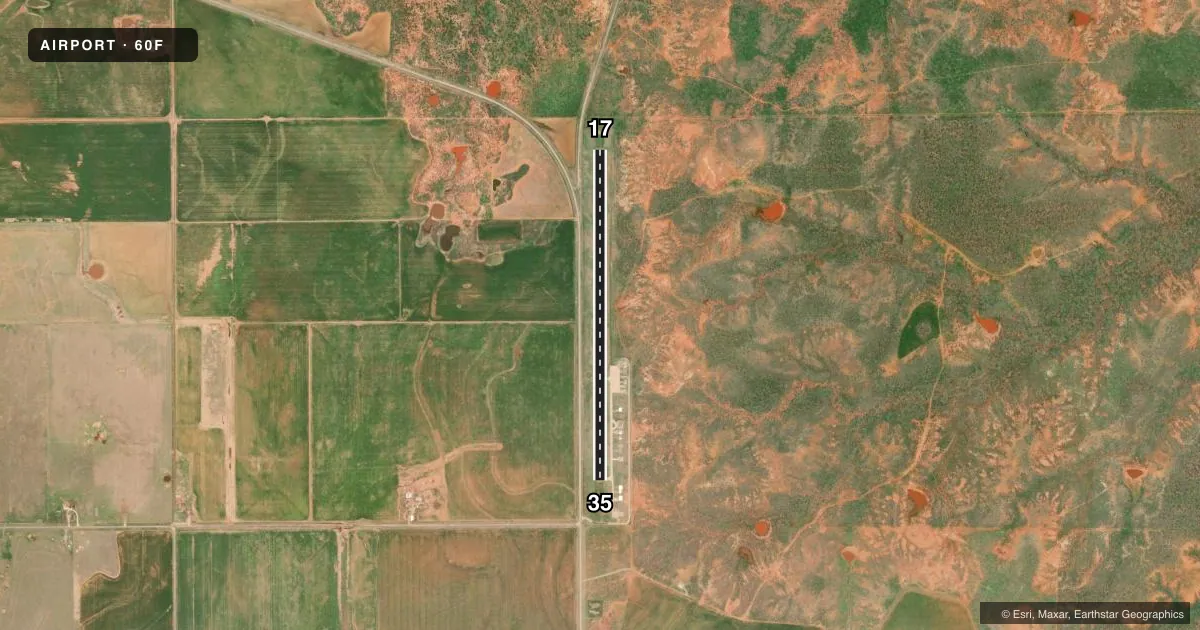 Top-down satellite sketch of 60F SEYMOUR MUNI in SEYMOUR, TEXAS, showing runways 17/35 drawn to scale over Esri World Imagery