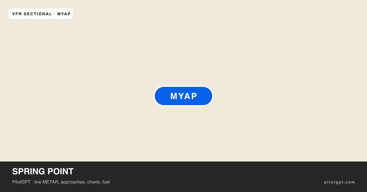 MYAP Spring Point Airport